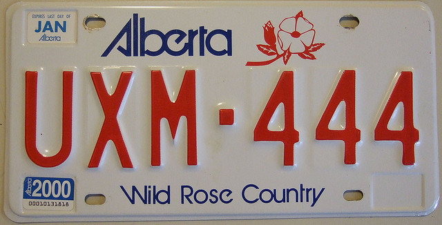 Alberta License Plate