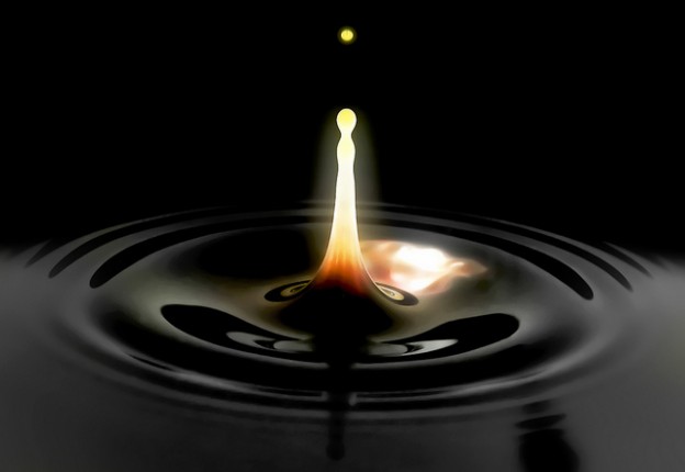 crude oil drop