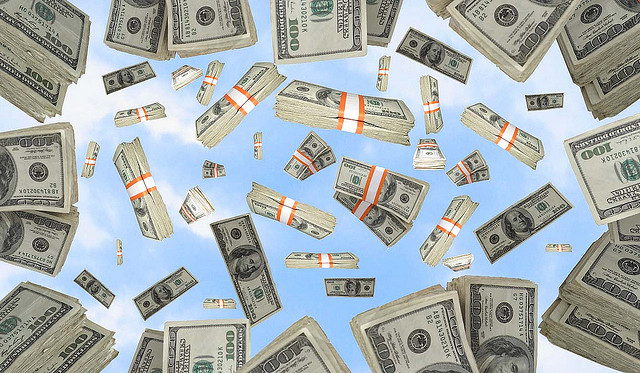 Flying money