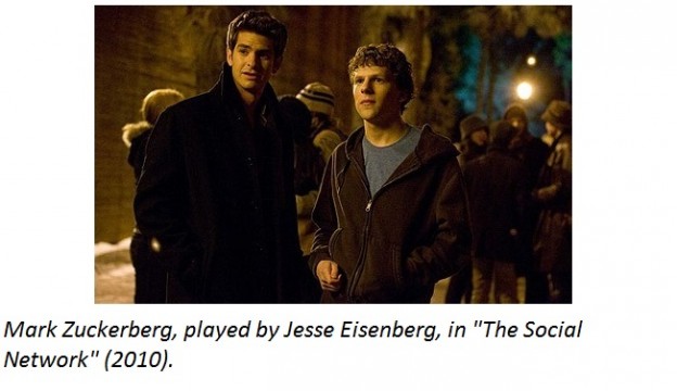 Mark Zuckerberg, played by Jesse Eisenberg, in "The Social Network" (2010).