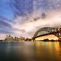 Sydney Harbor Panorama at twilight