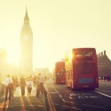 Westminster Bridge at sunset, London, UK